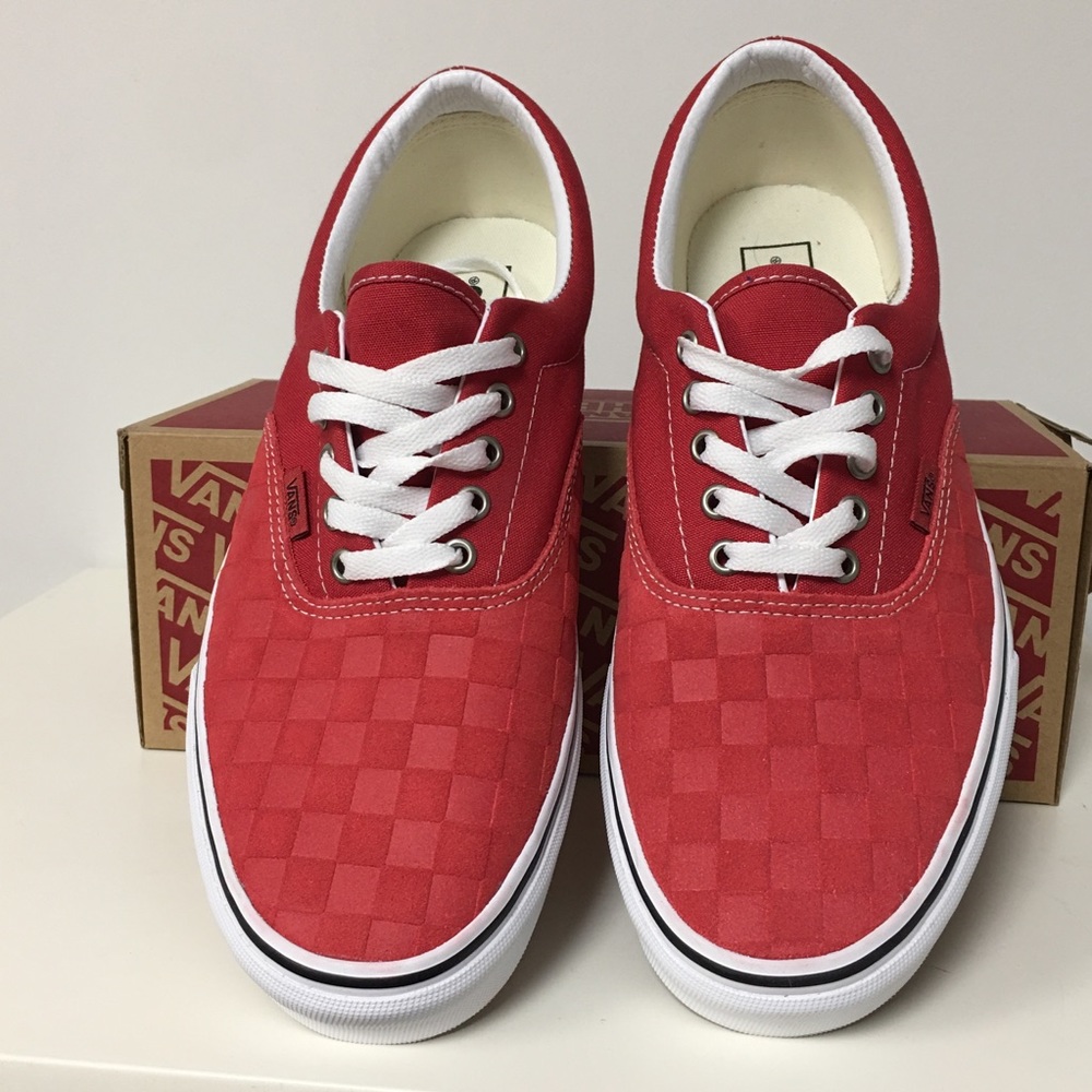 🛹Vans Era red on red checkered men’s size 11.5